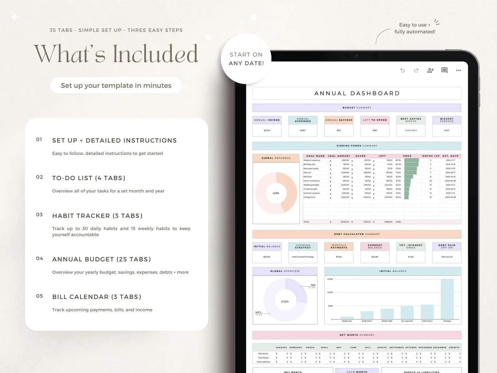 ADHD Planner Google Sheets Digital Productivity Spreadsheet Routine ...