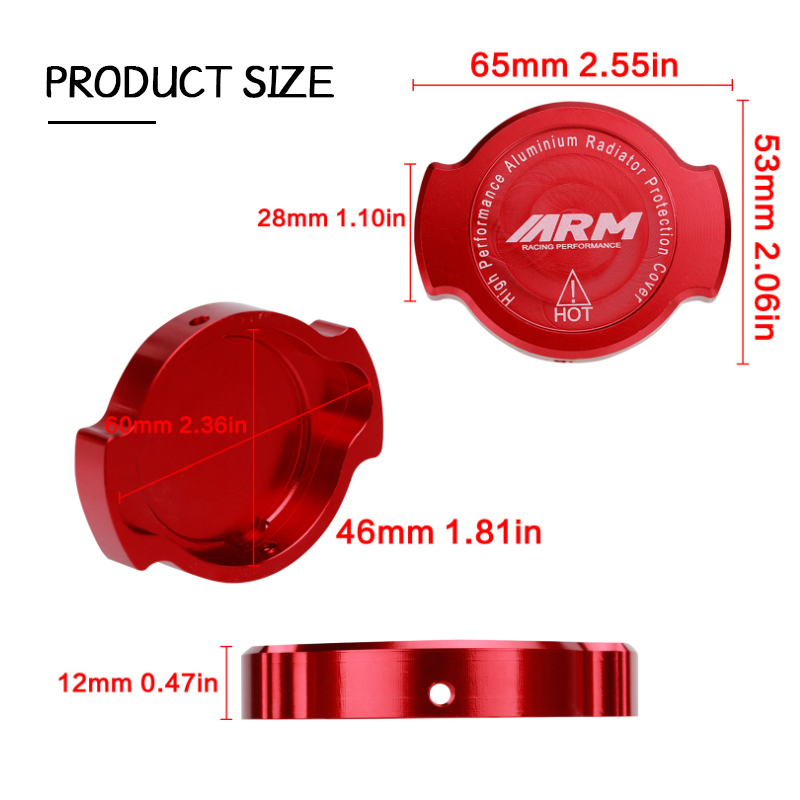 Universal Arm Radiator Cap Cover: Full CNC Aluminum with Decorative ...