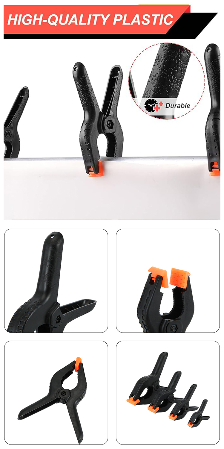 A-shaped Strong Plastic Clamps 2/3/4/6 Inch Anti-Slip Woodworking Nylon ...