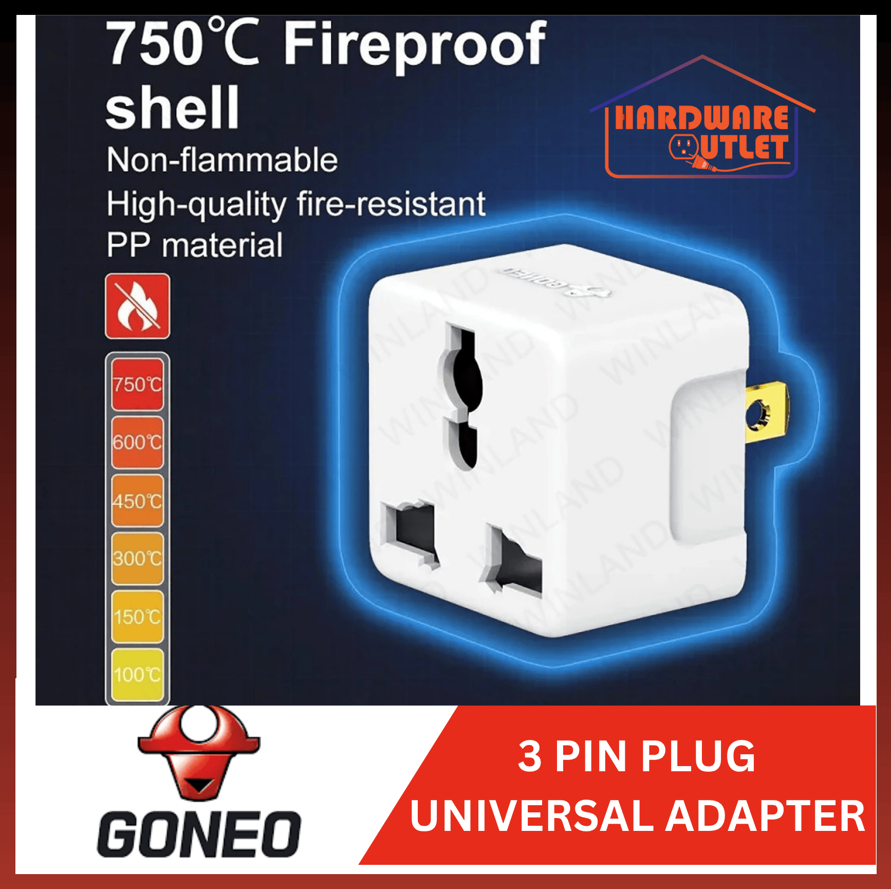 Bull 3 Pin Plug Universal Travel Adapter BZ0010 | Shopee Malaysia
