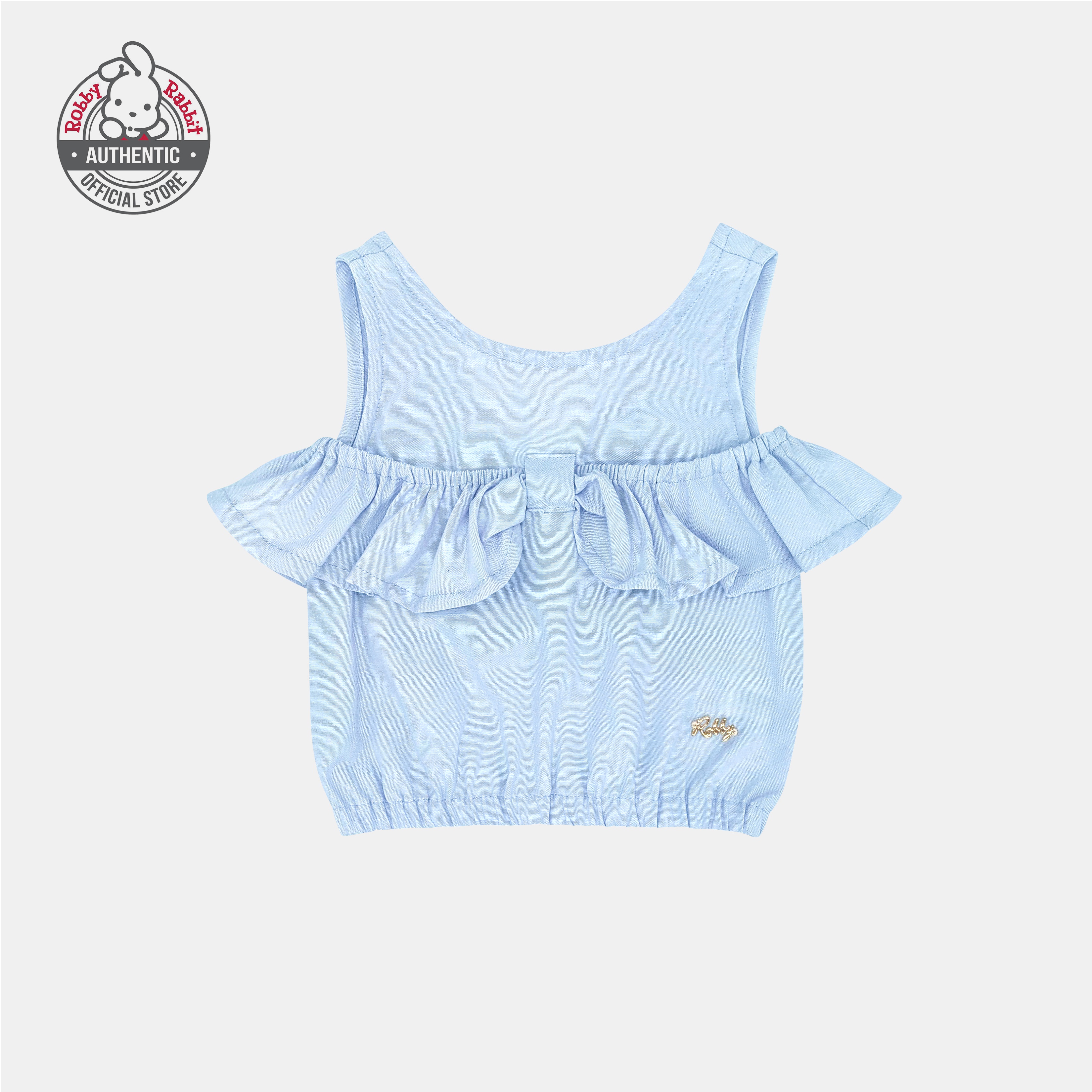 Robby Rabbit Bow Chic Two-Way Blouse (Light Blue) | Shopee Malaysia