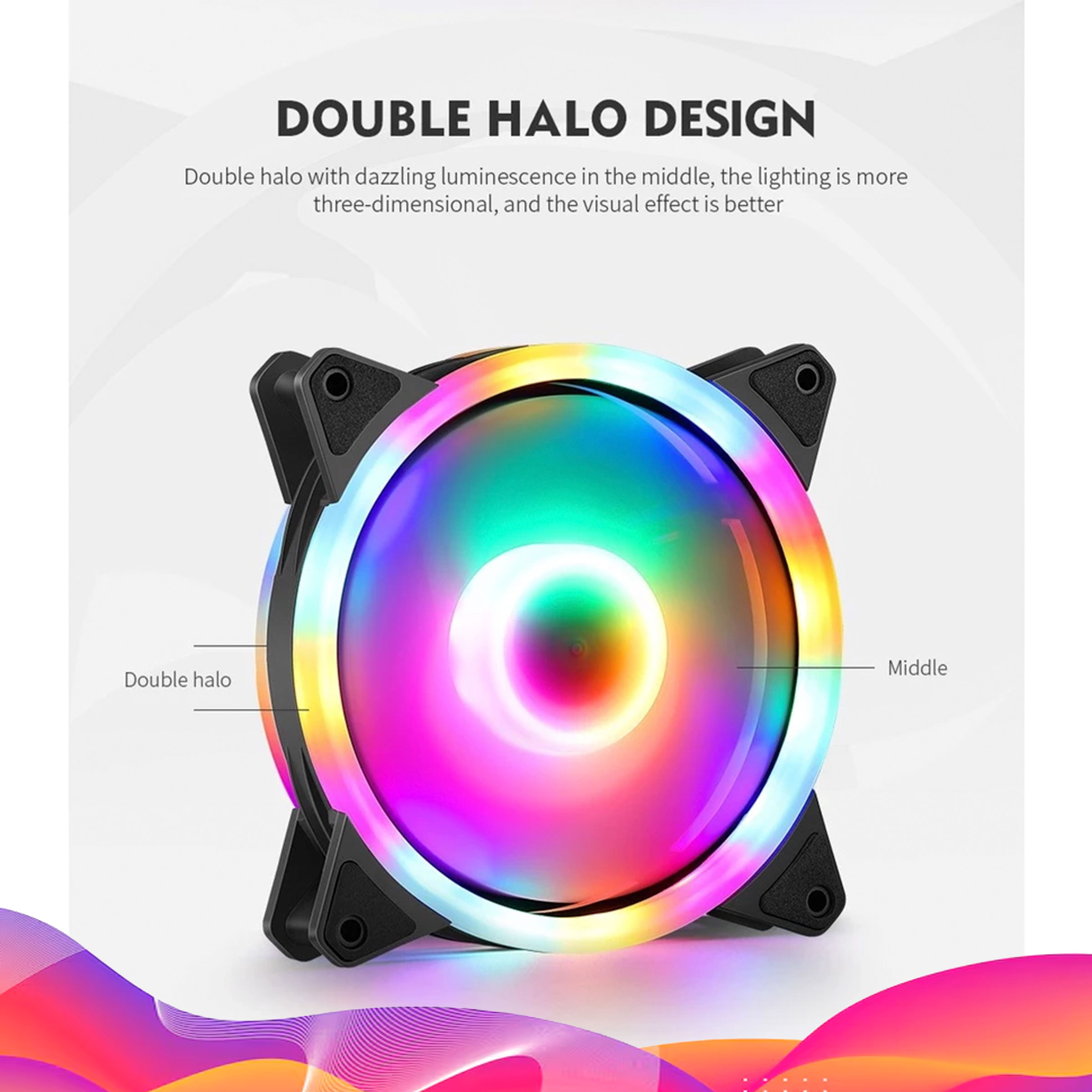KCPH_Inplay M10 Rainbow Rgb 120mm Led Cooling Silent Fans Cpu fan ...
