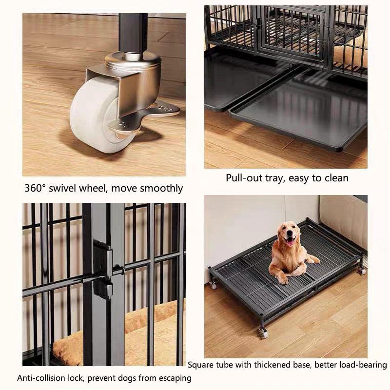 Dog Cage Top Storage Rack Sangkar Anjing Besar With Tray Pet Cage ...
