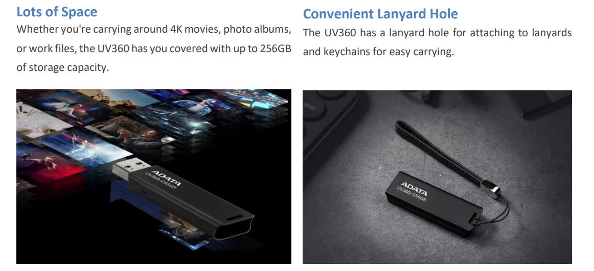 Itw | Adata USB Flash Drive UV360 128GB USB 3.2 Gen1 Black (AUV360-128G ...