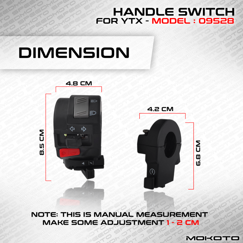 YAMAHA YTX HANDLE SWITCH SET W/ PASSING SWITCH MATTE BLACK LEFT AND ...