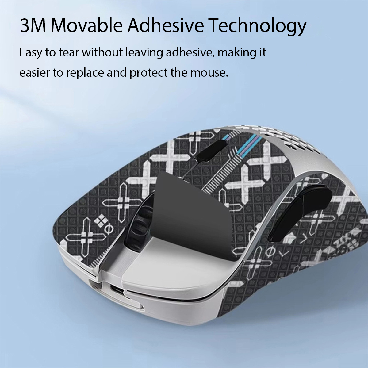 Universal Mouse Grip Tap DIY 12/15cm Anti-Slip Mouse Sticker For All ...