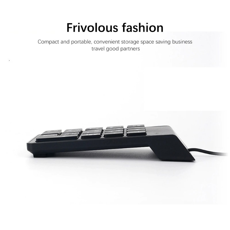 USB Wire Numeric Keypad 18 Keys Small-Size Digital Keyboard | Shopee ...