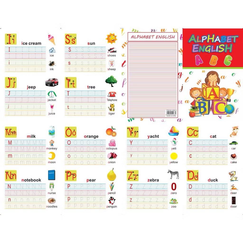 Wipe Write English Alphabet Number Writing Book | Shopee Malaysia