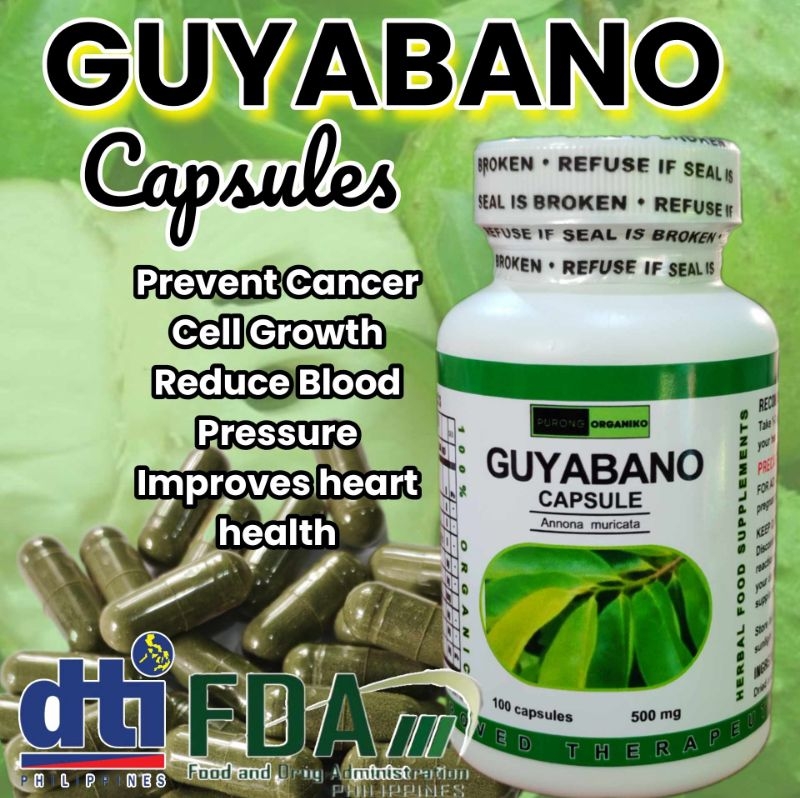 PURE GUYABANO CAPSULES 100 capsules 500 mg | Shopee Malaysia