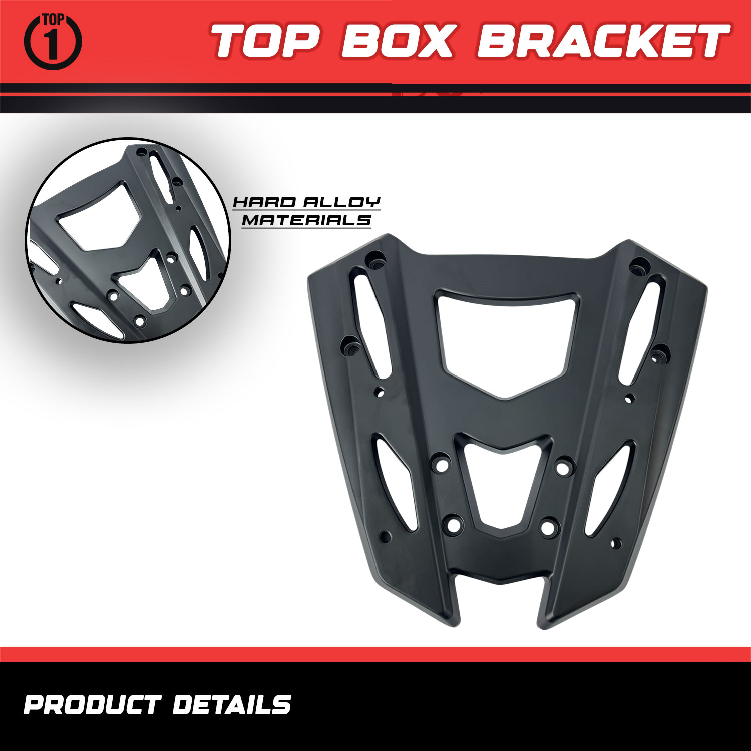 TOP 1 RACING Black Rear Rack Top Box Bracket For Yamaha NMAX V2 ...