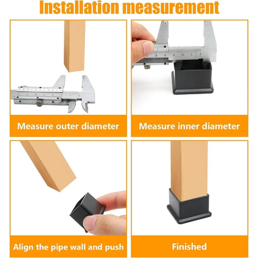Rubber Footings Tubular Square Rectangular for Chair Table Furnitures ...
