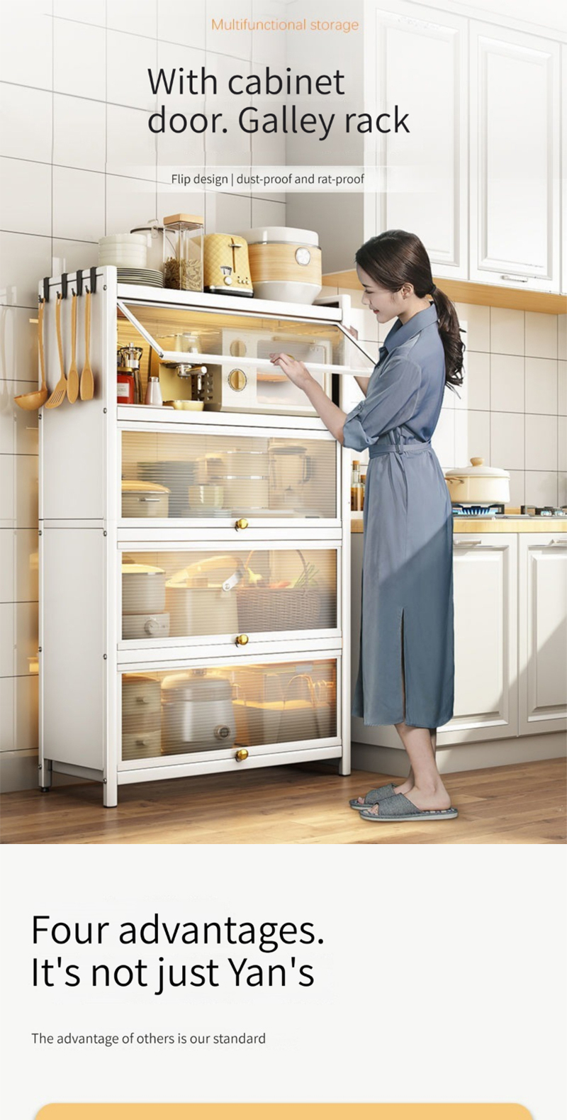 CES Kitchen Dust Cabinet Rack Dustproof Storage Cabinet Carbon Steel ...