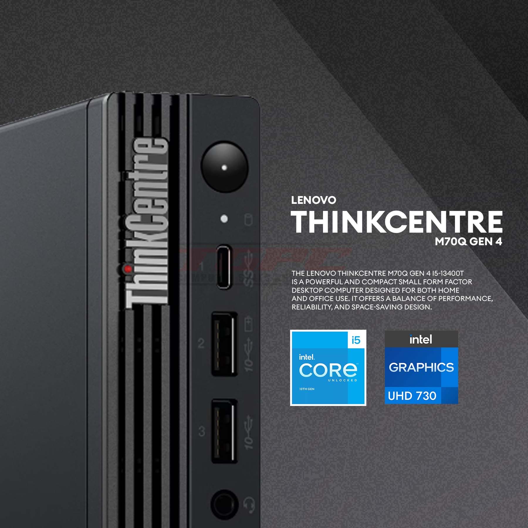 TGPC / MiniPC / Lenovo ThinkCentre M70q Gen 4 / i5 13th Gen / 8GB RAM