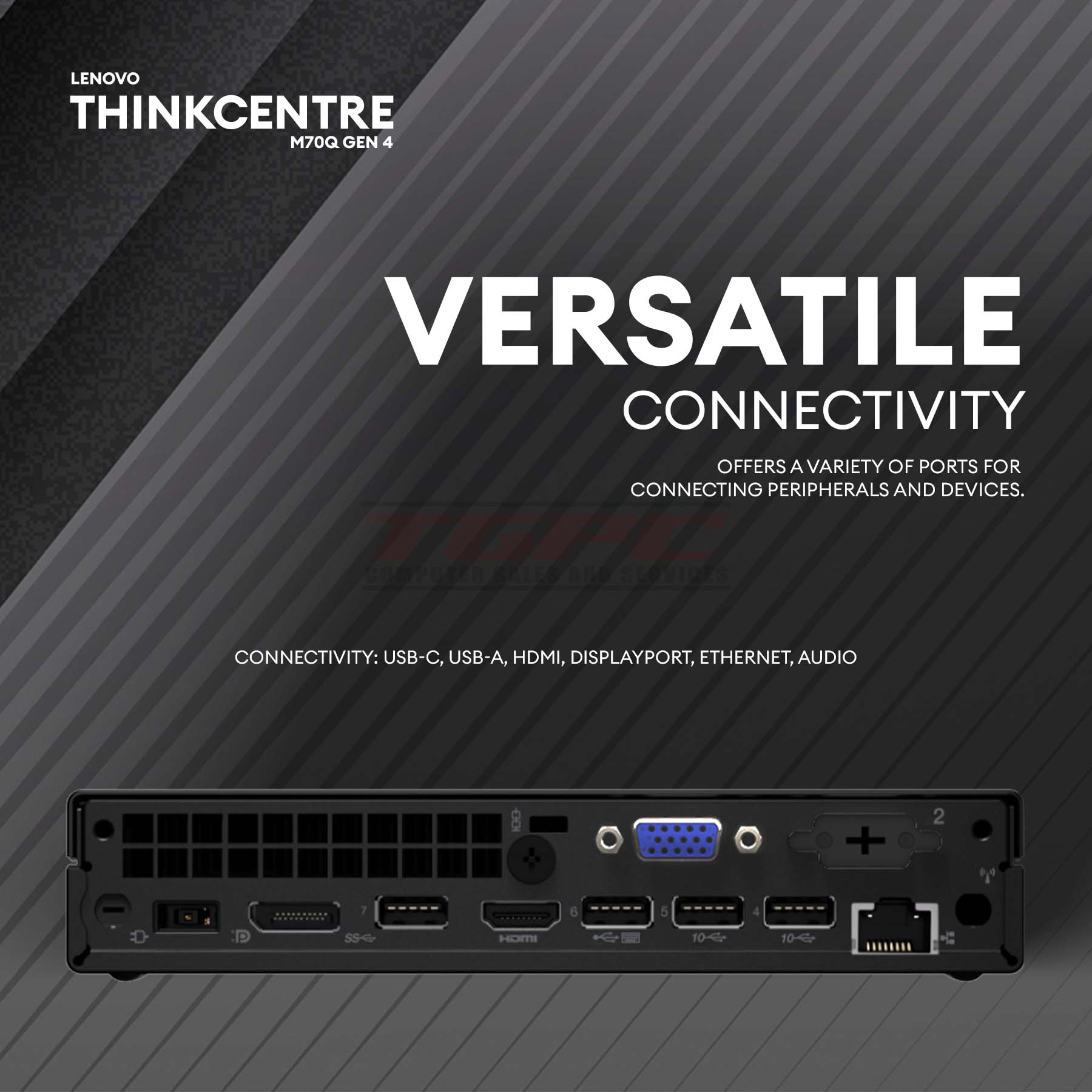 TGPC / MiniPC / Lenovo ThinkCentre M70q Gen 4 / i5 13th Gen / 8GB RAM