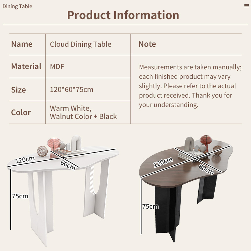NEW Luxury Cloud Dining Table Modern Living Room Dining Furniture ...