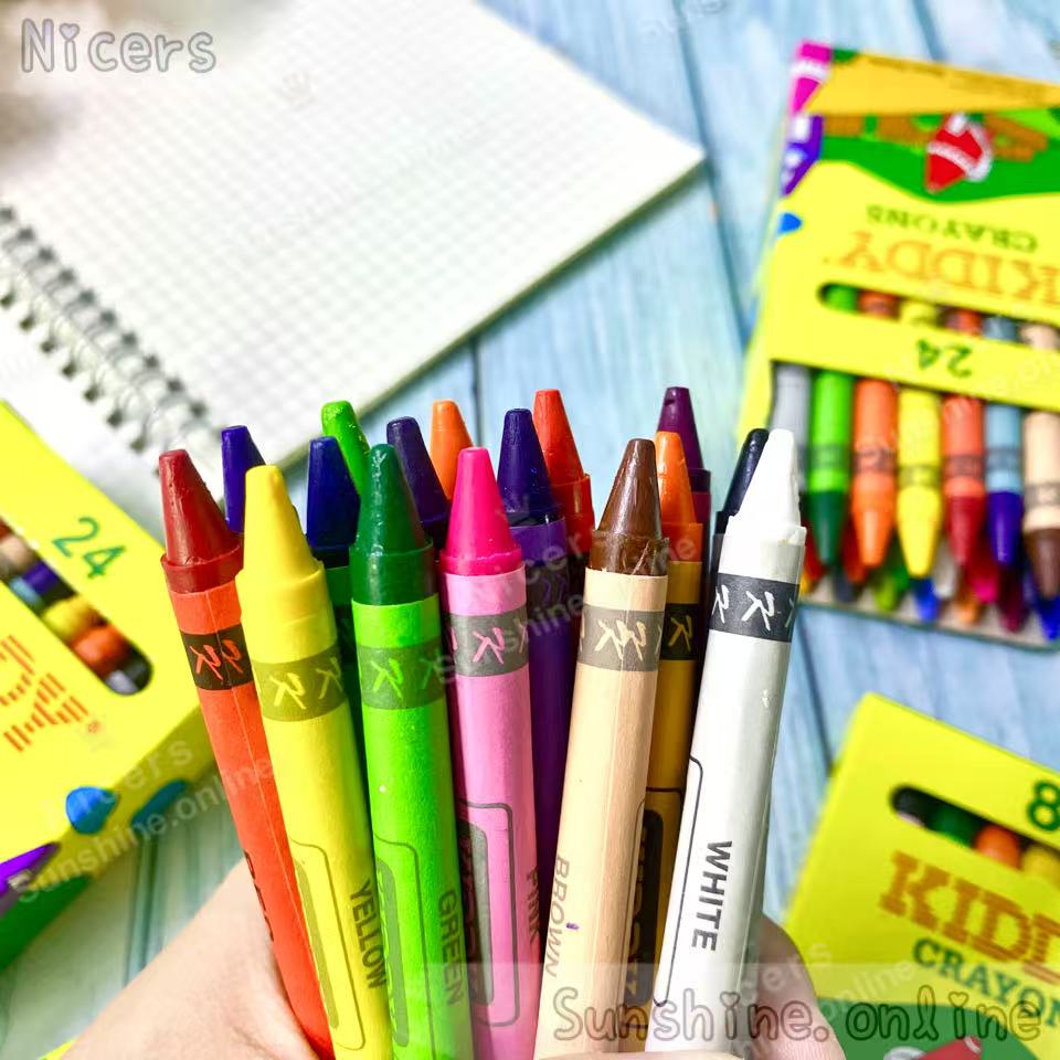 KIDDY Crayons 8color 16color 24color Non Toxic Multi-colored Crayons ...