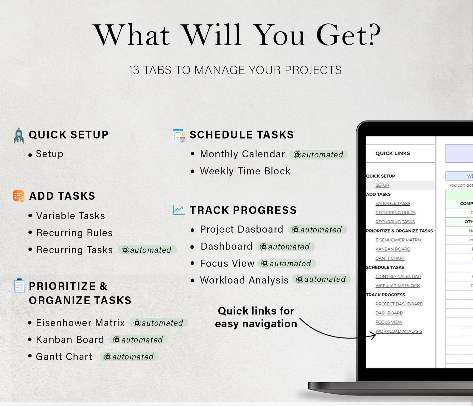 Digital Planner, Project Management Spreadsheet Team Project Manager ...