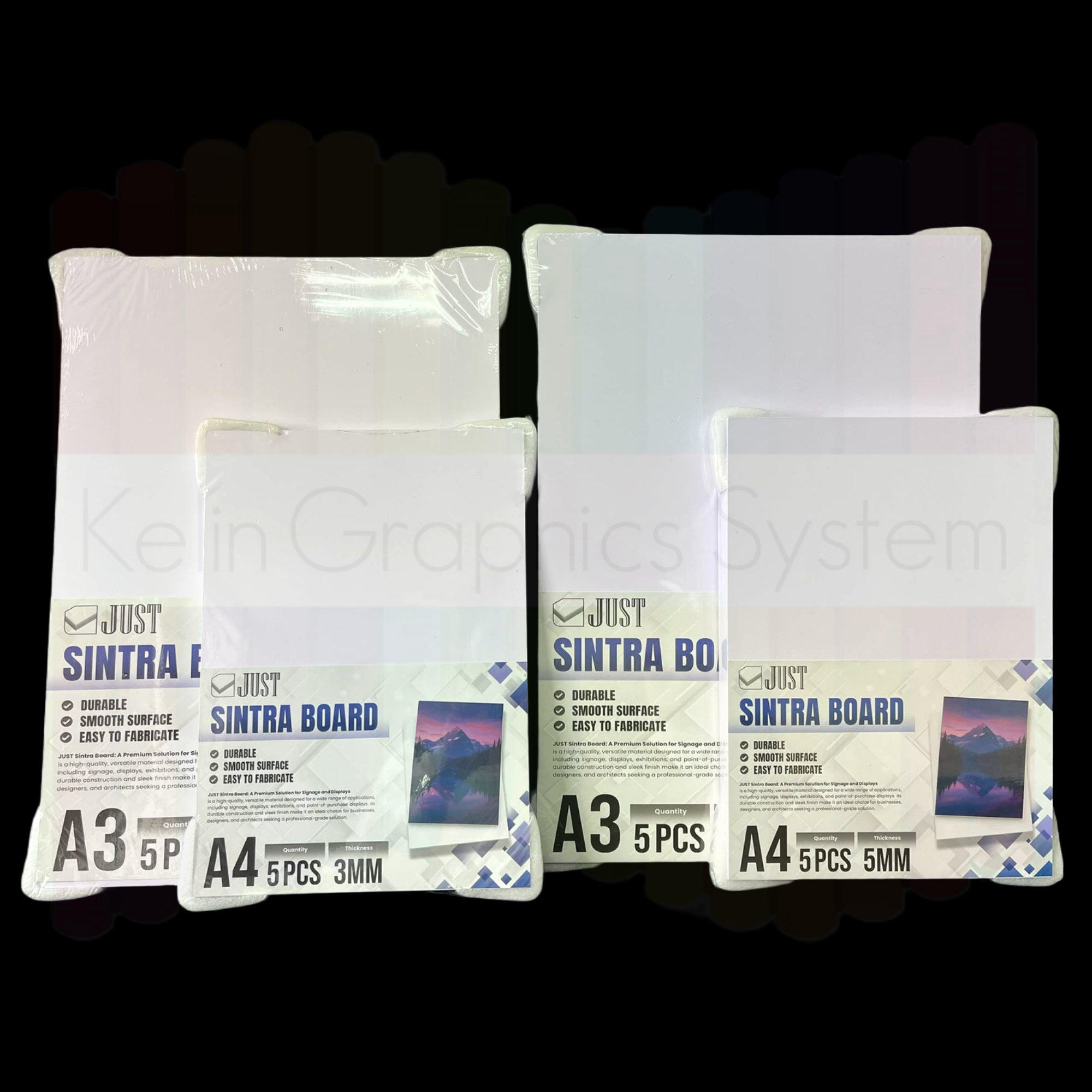 KELIN Sintra Board Sheets – 3mm / 5mm Thick, A3 or A4 Size, 5 Pieces ...
