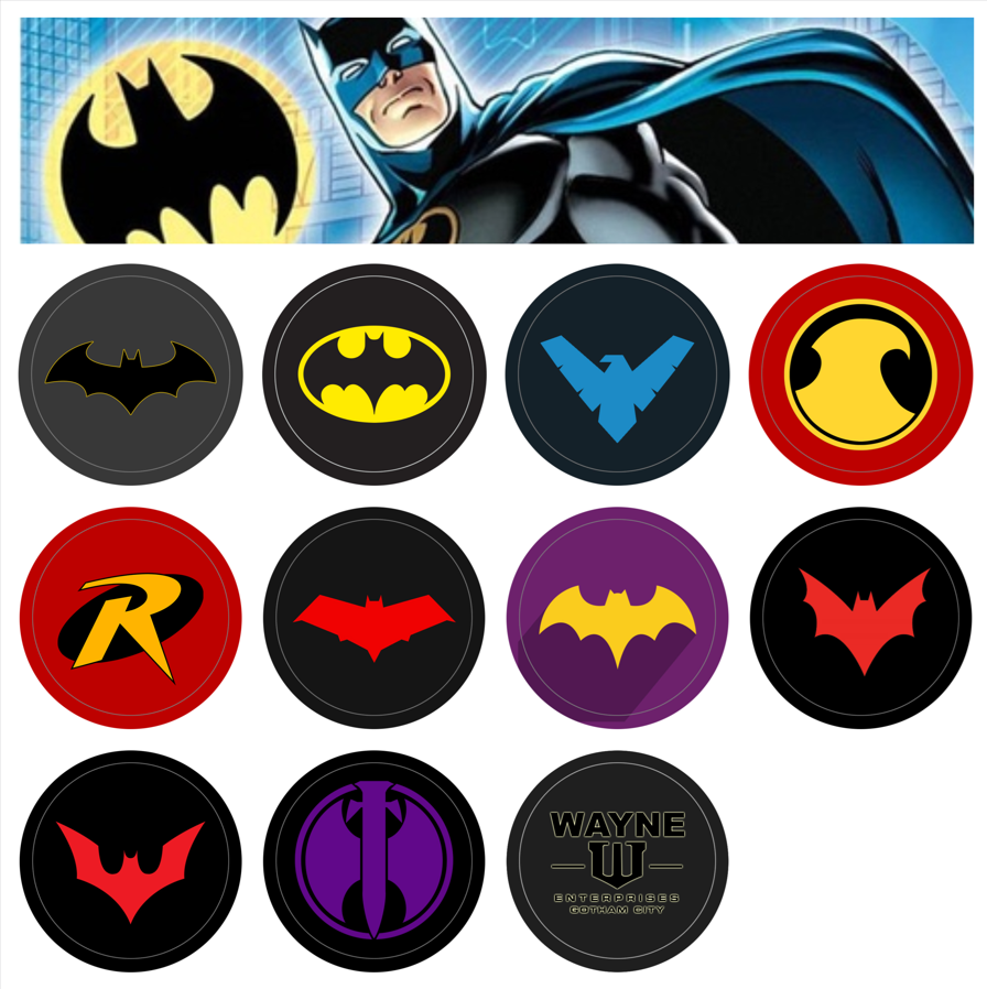 Batman - Bat Family Button Pin 1.75