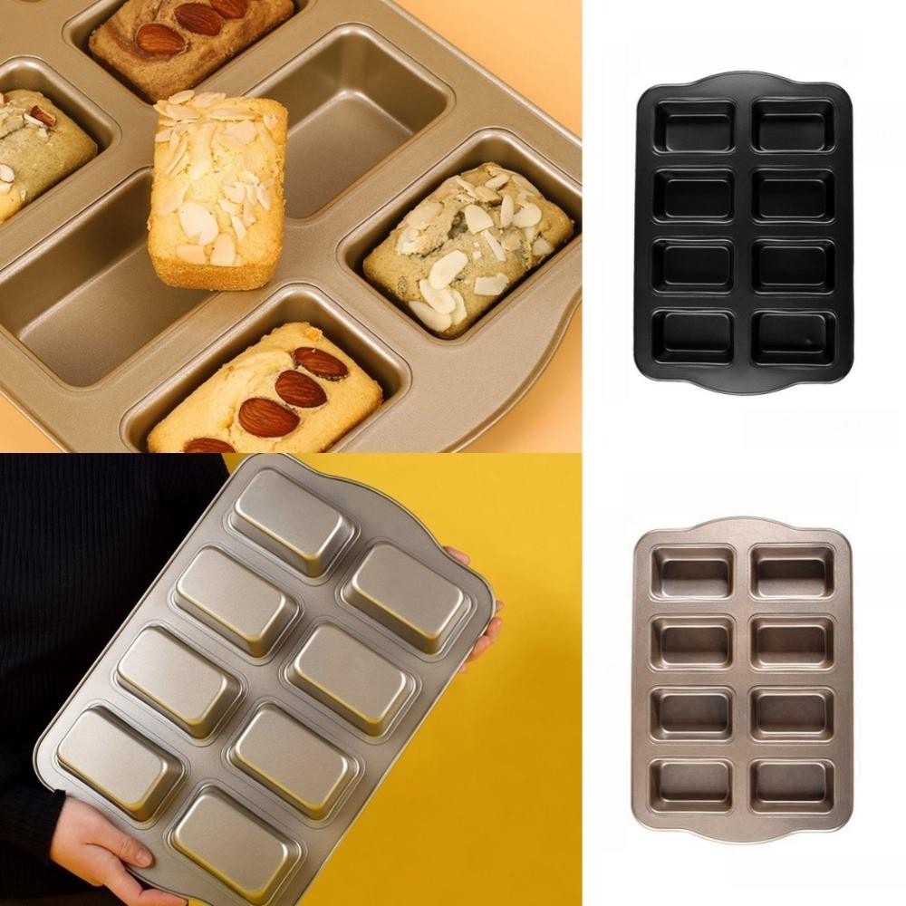 8 Cavity Mini Loaf Pan Non-stick Bread Pan Carbon Steel Brownie Pan ...