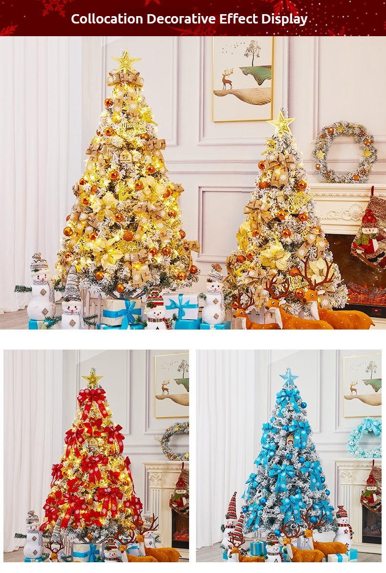 Snow Flocked Christmas Tree High Quality XMas Decor Artificial Snow ...