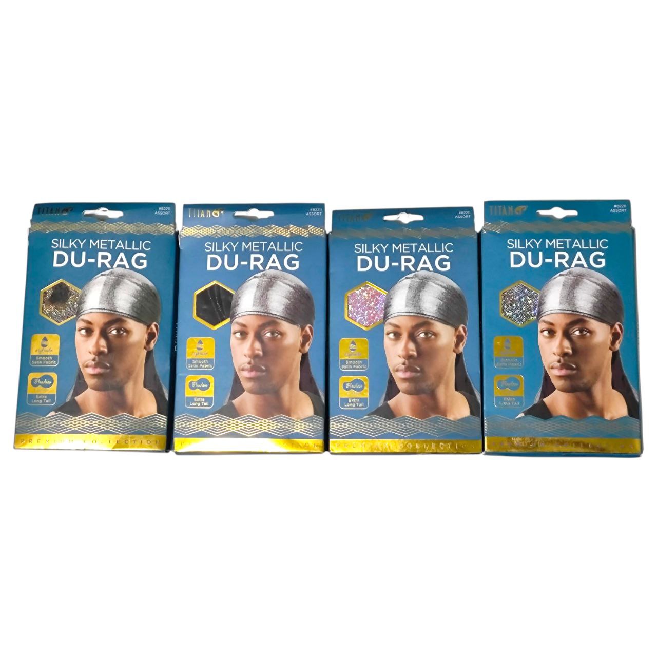 Titan Silky Metallic Du-Rag – Smooth Satin Fabric Durag for Men with ...
