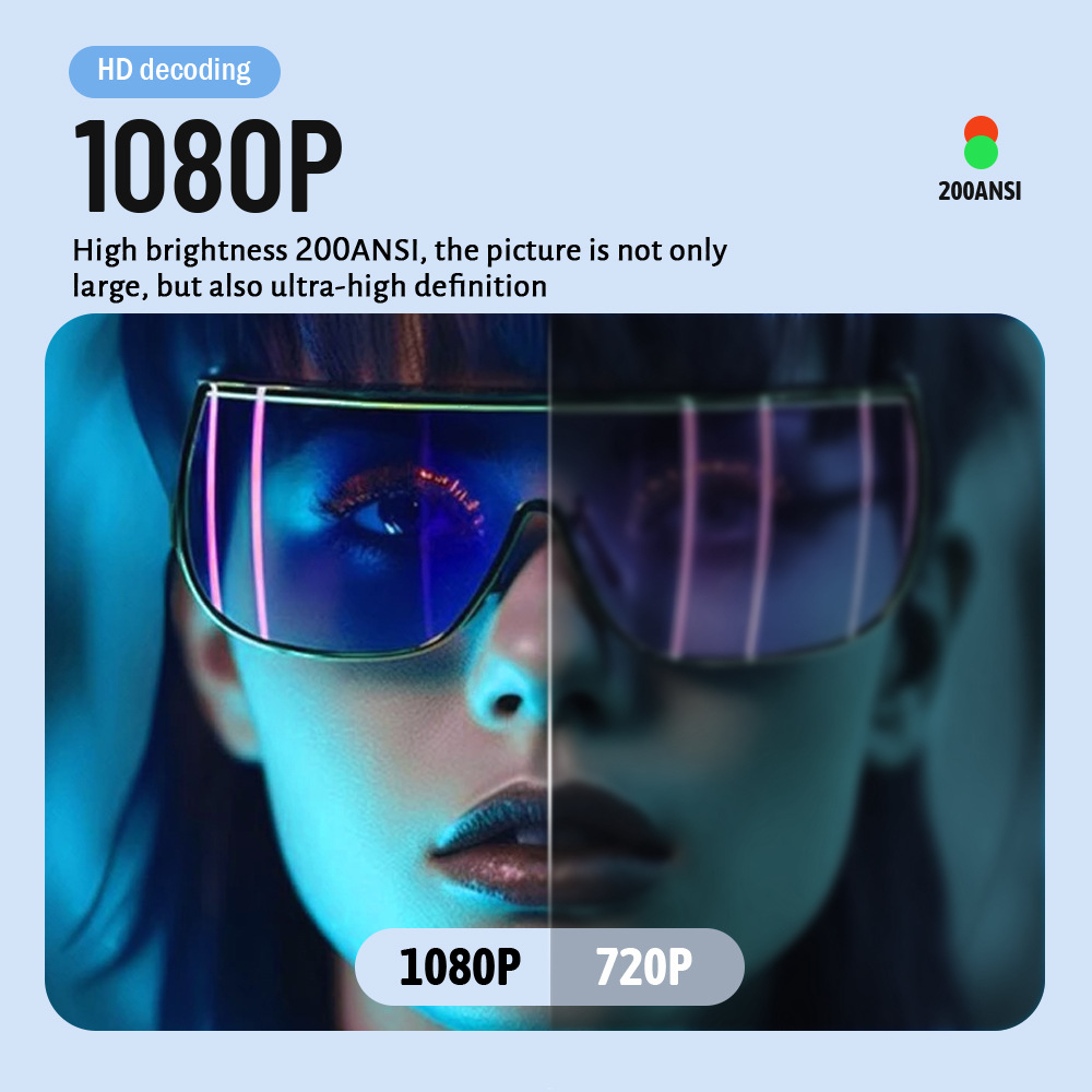 HY500 Smart Projector 4K Mini Projector HD 1080P Portable Projector for ...