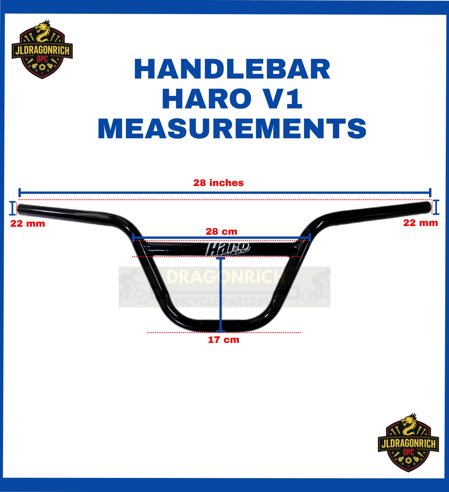BMX Bicycle Haro Handlebar: Blue, Black, & Red - Bike Handle Post ...