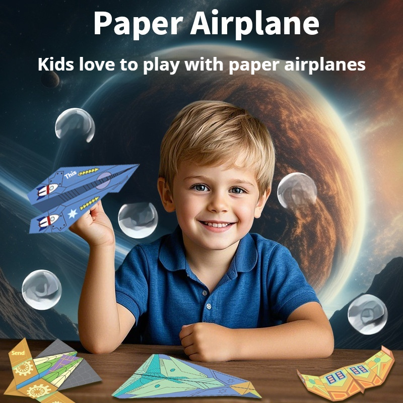 32Pcs Creative Paper Airplane Set - Colorful DIY Origami Planes ...