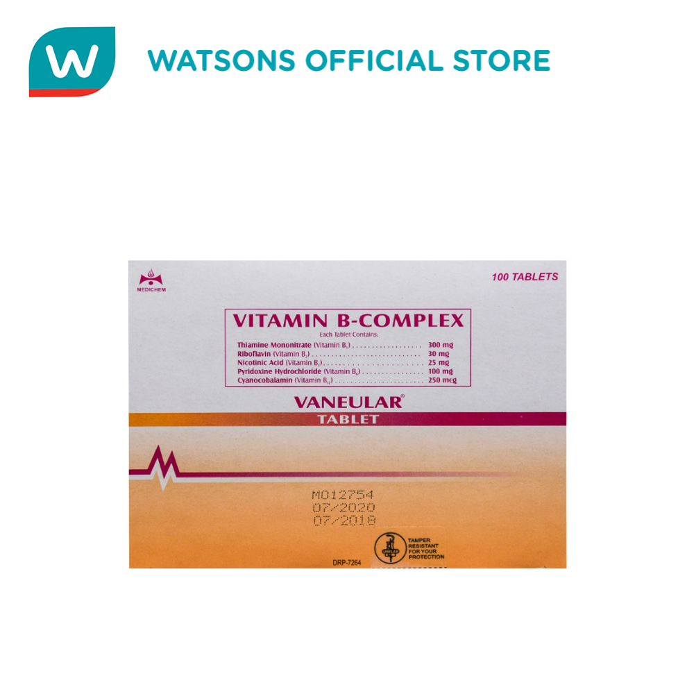 UNILAB Vaneular Vitamin B Complex Tablet (Sold Per Tablet) | Shopee ...