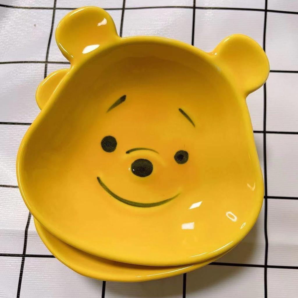 Cartoon Winnie the Pooh Ceramic Dishes Cute Style Dull Cute Winnie the