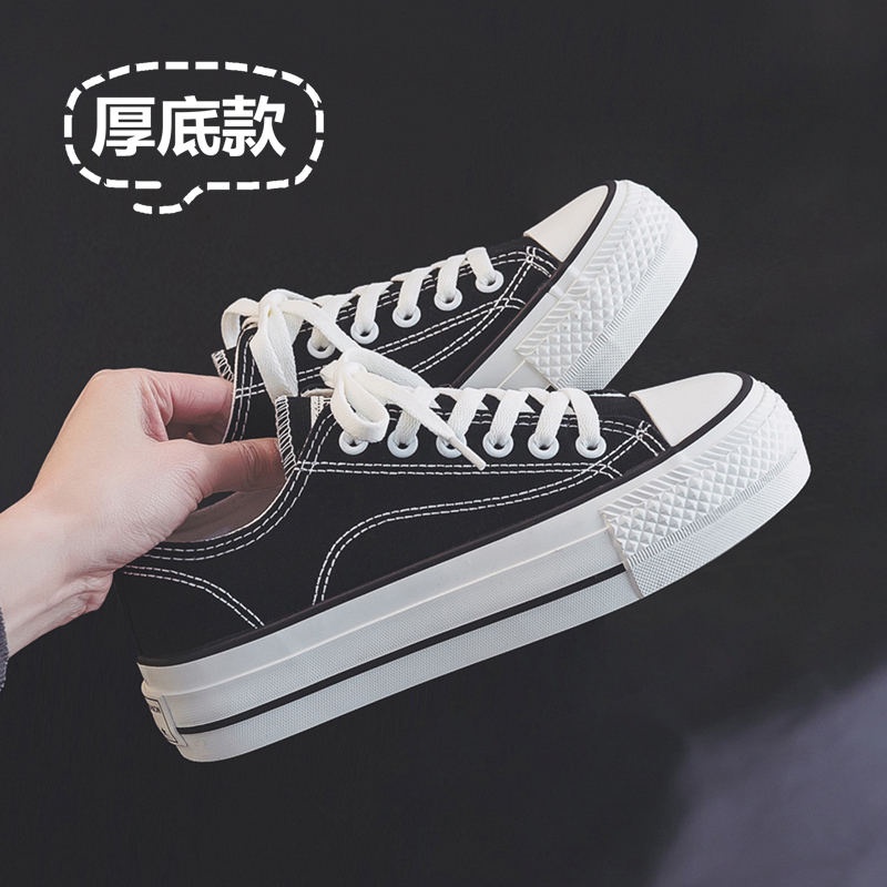 Special Offer ※ ins Thick-Soled Canvas Shoes Women Autumn New Style ...