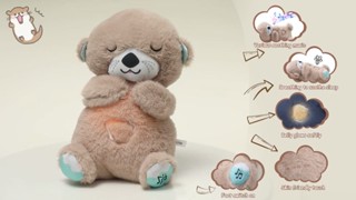 Baby Breathing Bear Baby Soothing Otter Plush Doll Toy Baby Kids