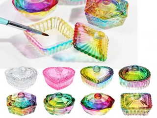 King Acrylic Liquids Powder Glass Dappen Dish Heart Shaped Nail Crystal 