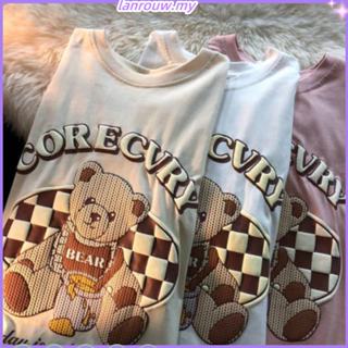 New Retro Style Bear Design Popular Round Neck Classic Short-sleeve T 