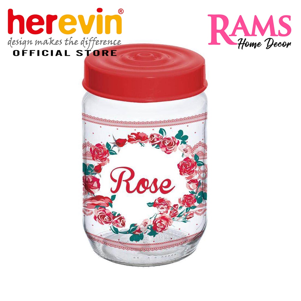 Herevin 3 Pcs 660ml Decorated Canister Set Jar Set Storage Set Fiore Shopee Malaysia 2444