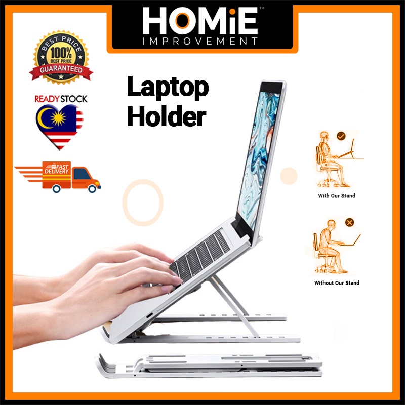 🔥Ship24hour🔥Portable Adjustable Height Foldable ABS Plastic Laptop ...