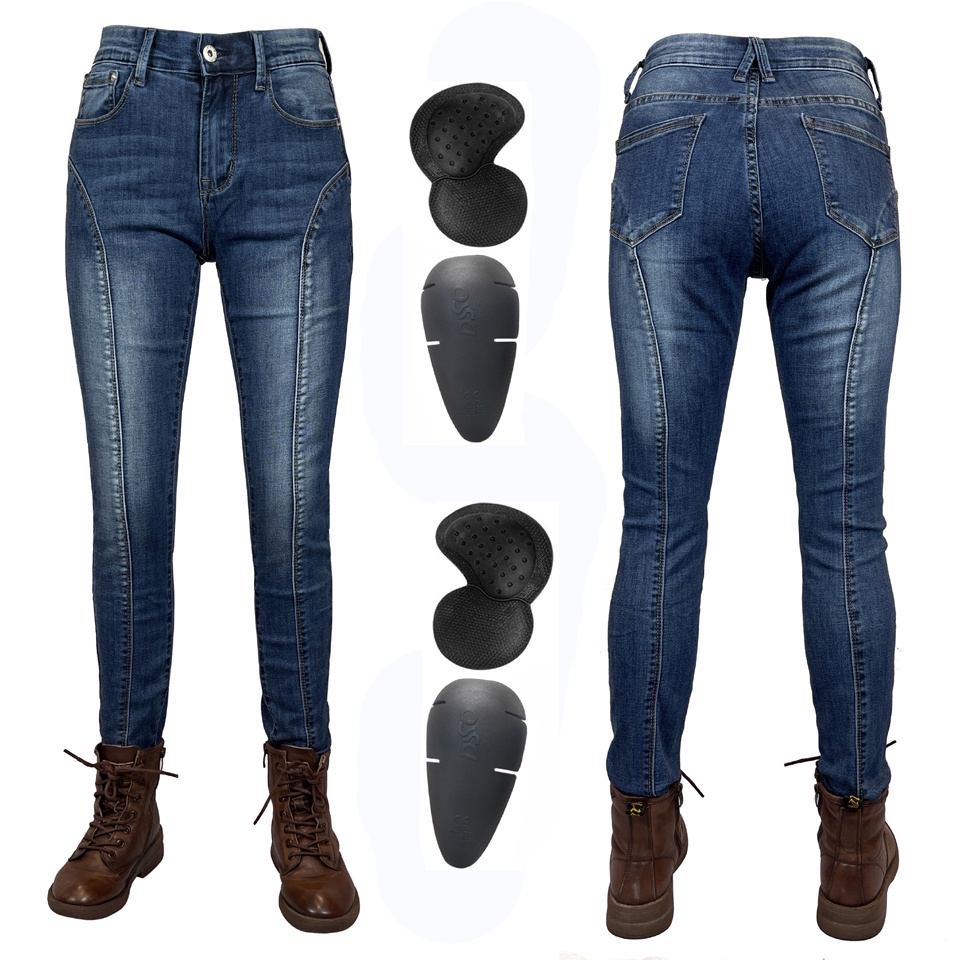 Four Seasons Motorcycle Blue Jeans Outdoor Riding Gear Pants Warm With