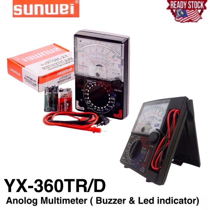 Sunwei YX360TR/TRD Analog Multimeter Cover With Buzzer Sound And LED