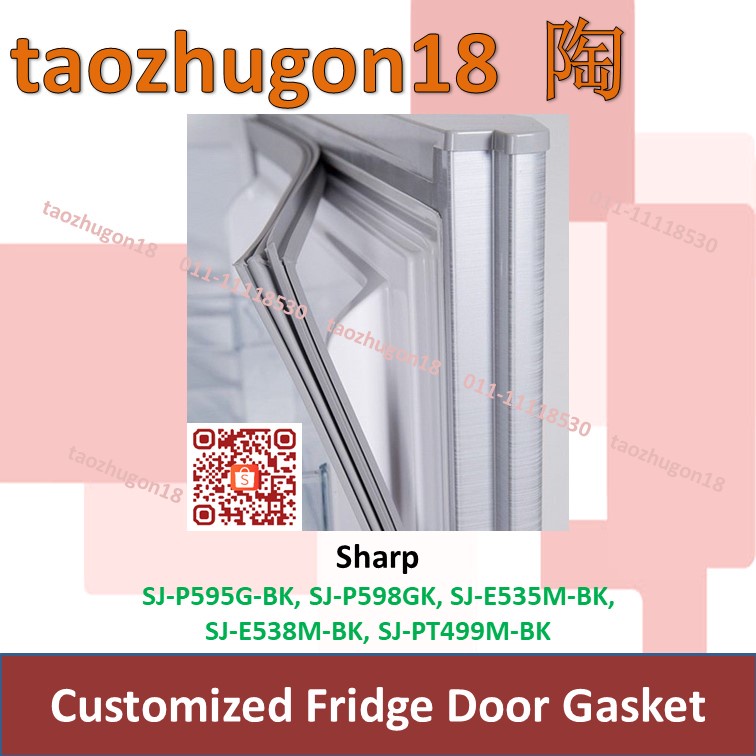 Sharp Customized Refrigerator Fridge Door Gasket Rubber SJP595GBK SJ