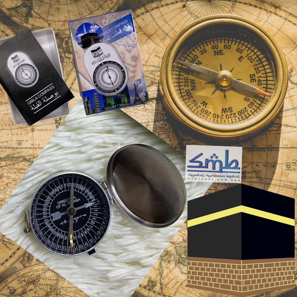 A. Compass Kompas Kiblat / Penunjuk Kiblat / Kompas Qibla / Penunjuk