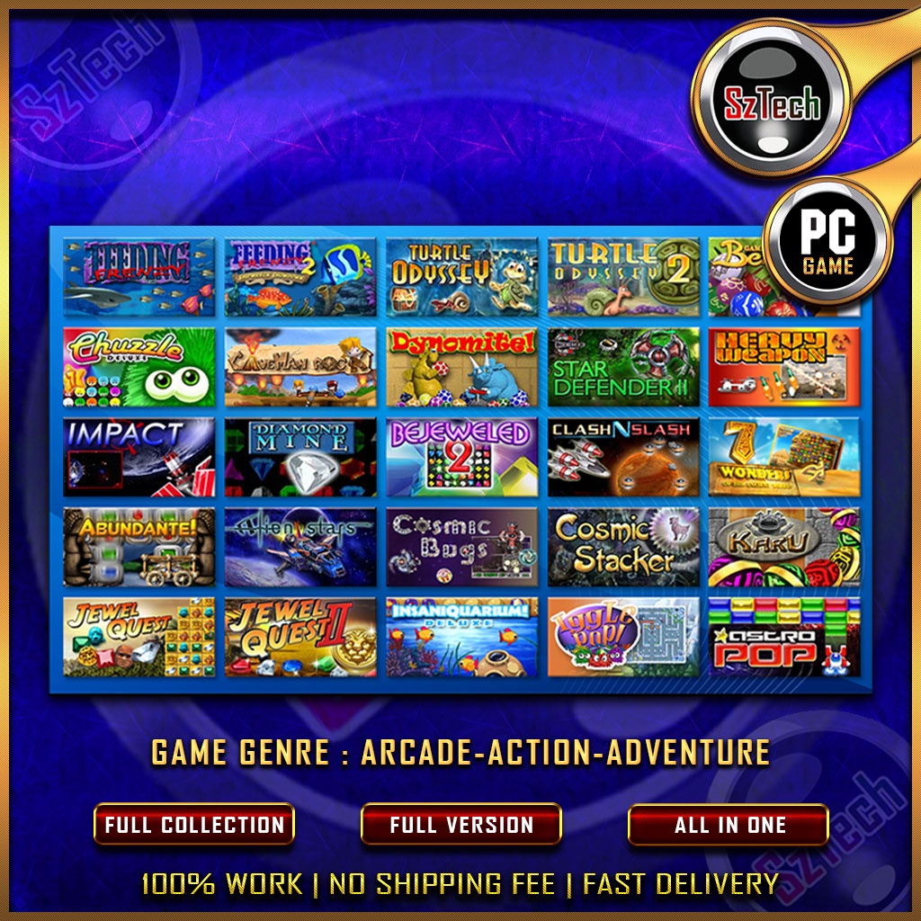 25 IN 1 POPCAP GAMES [PC GAME]🔥[ DIGITAL DOWNLOAD]🔥[ CLASSIC PC GAMES  ]🔥[ NOSTALGIA GAMES ]🔥Feeding Frenzy-Iggle Pop | Shopee Malaysia