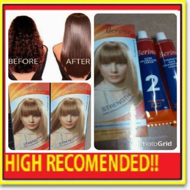Original Berina Hair Straightener & Hair Strength Cream / Krim Pelurus