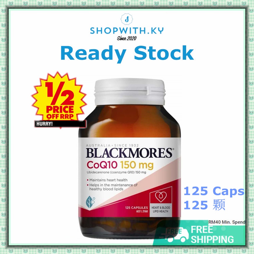 [现货+包邮 Date: 02/2029] Blackmores 辅酶Q10 CoQ10 150mg ( 125 Capsules ...