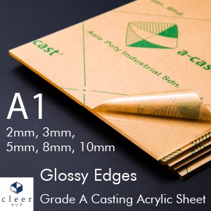 A1 Acrylic Sheet Board Panel Transparent Clear Perspex Casting | Shopee ...