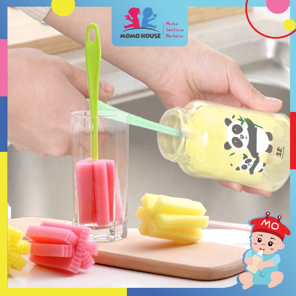 Bottle Sponge Brush Baby Milk Feeding Cleaning Botol Susu Pigeon