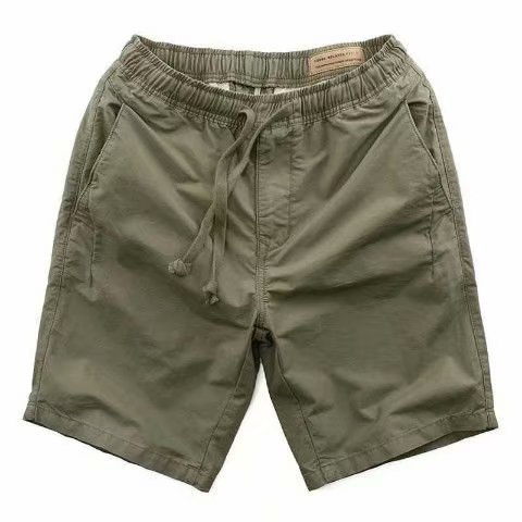 Summer loose five-point pants American retro khaki overalls pants ...