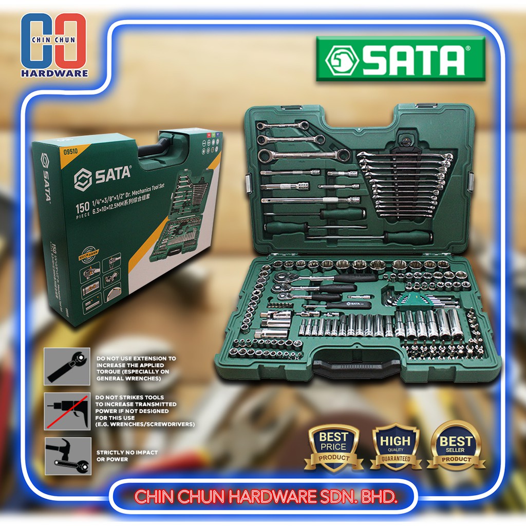 SATA TOOL 09510 150pcs SOCKET WRENCH SETTOOLS SETTORXWRENCH SETSATA