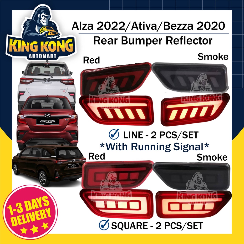 Perodua Bezza 2020-2022 Alza 2022 Ativa Rear Bumper Reflector Light ...