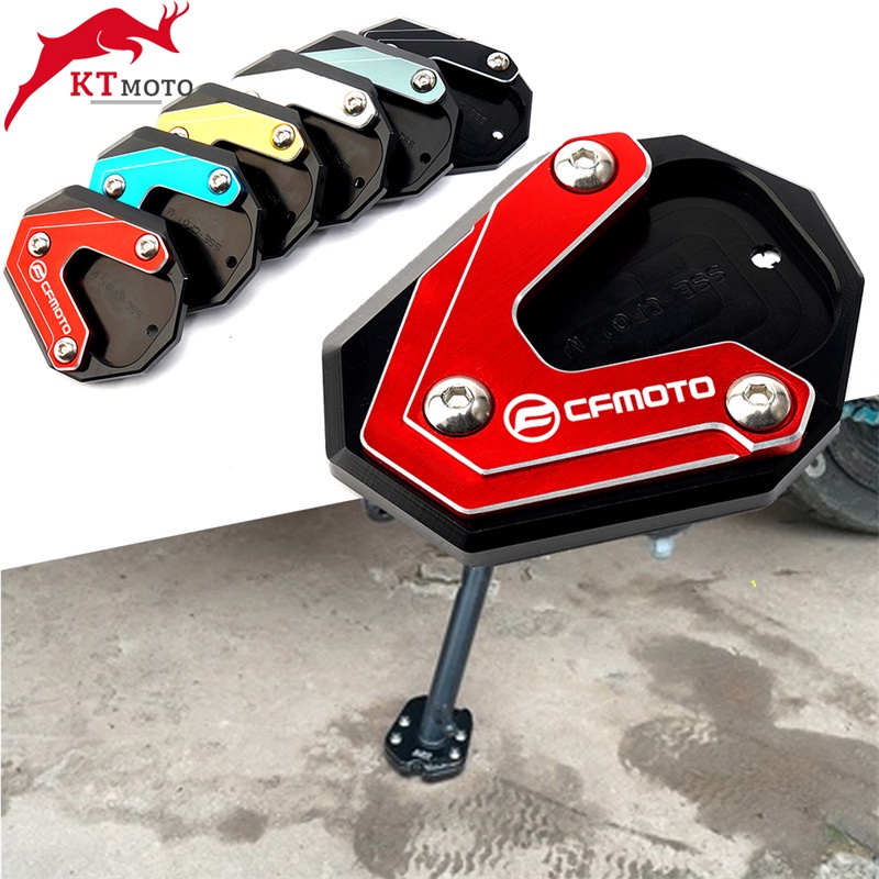 WARFEL Accessori Moto per CFMOTO MT800 800MT 650MT 800 650 MT CF 650 TR-G 650TR-G Cavalletto Cavalletto Laterale Estensione Pad Portachiavi (Color : Sky Blue-Combo